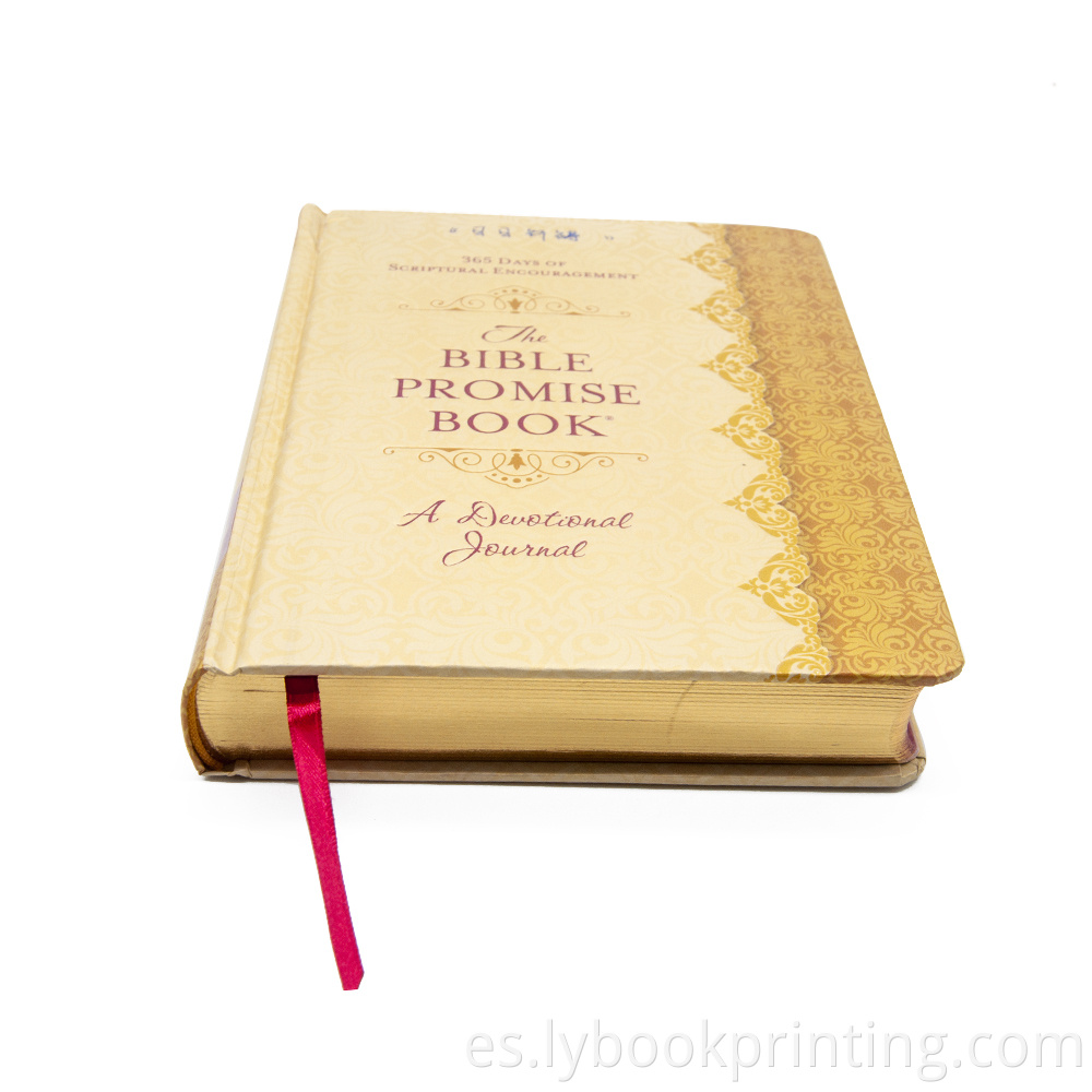 MOQ 500 Bordes de oro impresos Bordes de oro impresos al por mayor Libro de promesa de la Santa Biblia